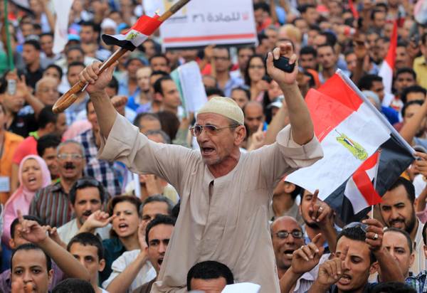 Protest against an assembly drafting Egypt's new constitution