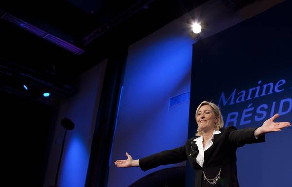 Marine Le Pen after the first round of French Presidential elections