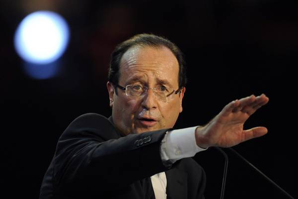 Francois Hollande campaign meeting in Bercy