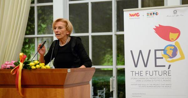 Italian Foreign Minister Emma Bonino at Villa Madama during the presentation of 'WE - Women for Expo'