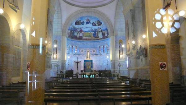 Inside the 19th century Notre Dame D'Afrique in Algiers