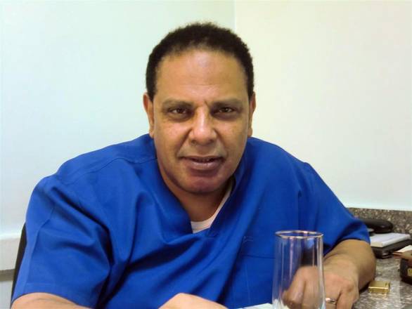 Al Aswani in his dentistry clinic in Cairo
