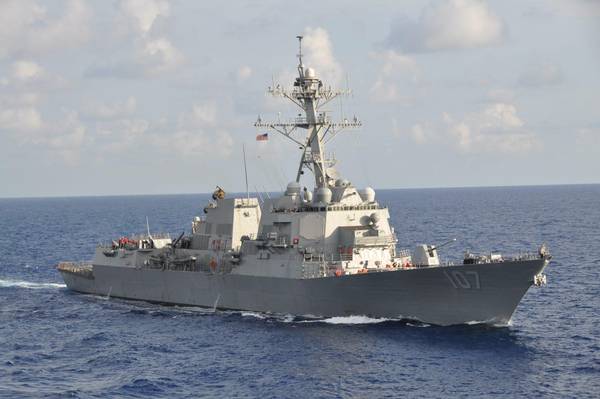Four US Navy detroyers in Mediterranean