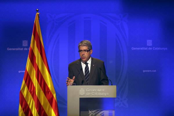 Francesc Homs, consigliere della presidenza catalana e portavoce del governo di Barcellona