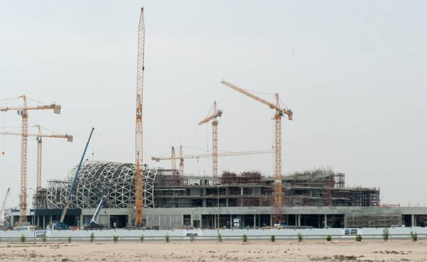 A construction site in Qatar in preparation for 2022 World Cup