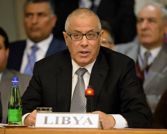 Ousted Prime Minister Ali Zidan at the recent International Conference on Libya at Farnesina