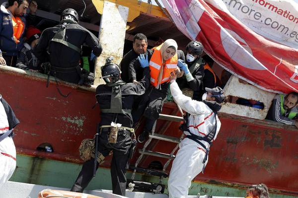Migrants rescued in the Mediterranean
