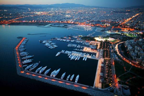 Aerial view of the new port for yachts and small ship of Athens [ARCHIVE MATERIAL 20070516 ]