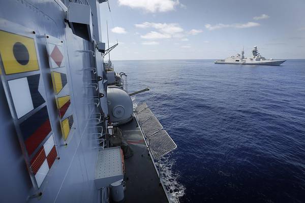Two Italian ships engaged in Italian Mare Nostrum operation