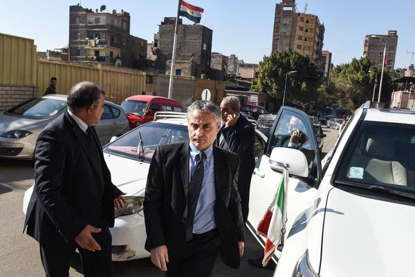 Italy's ambassador to Egypt, Maurizio Massari