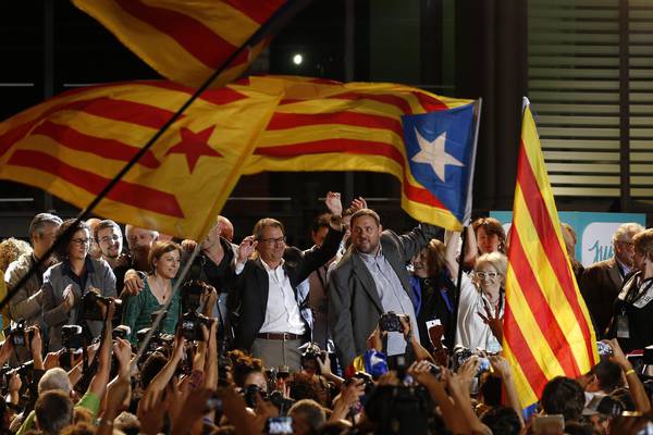Catalonian separatist movement steps ups its battle for independence as Parliament approves a process for 'separation' from Spain