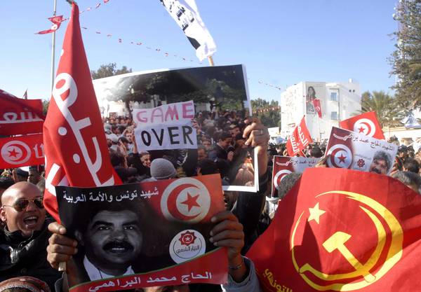 Anniversario della Rivoluzione a Tunisi