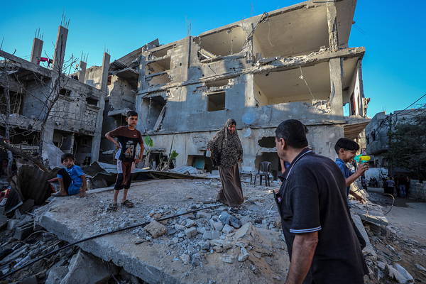 Edifici distrutti dopo i raid su Gaza