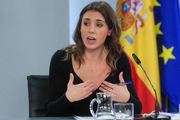 La ministra delle Pari Opportunità spagnola Irene Montero