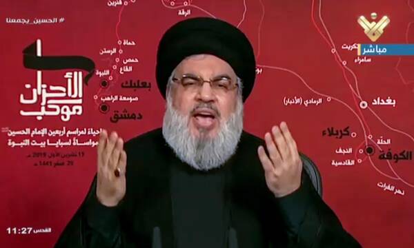 Il leader degli Hezbollah filo-iraniani Hasan Nasrallah
