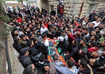 Funerale di vittime palestinesi degli scontri di Hebron, Cisgiordania