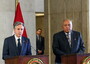 Il segretario di Stato Usa Antony Blinken e il ministro degli Esteri egiziano, Sameh Shoukry, durante la conferenza stampa congiunta al Cairo