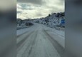 Maltempo in Sardegna, ancora neve sulla Nuoro-Lanusei (ANSA)