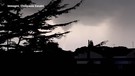 Tromba d'aria al largo di Fiumicino, poi grandinata e pioggia (ANSA)