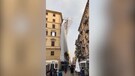La Spezia, un ponteggio crolla nel centro storico a causa del forte vento(ANSA)