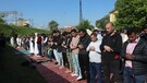 Milano, preghiera per la fine del Ramadan(ANSA)
