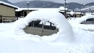 Maltempo, Norcia: le casette dei terremotati sommerse dalla neve (ANSA)