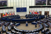 L'emiciclo del Parlamento Ue a Strasburgo (ANSA)