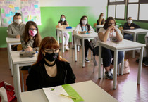 Studenti in classe a Padova (ANSA)