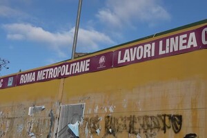 Roma, Salvini e Gualtieri in visita al cantiere della stazione Metro C Porta Metronia (ANSA)