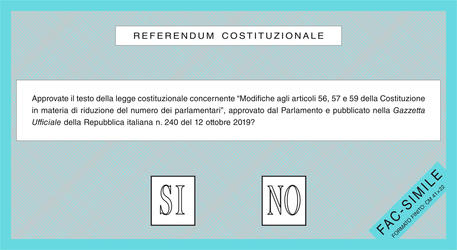 Il fac-simile della scheda per il referendum © ANSA