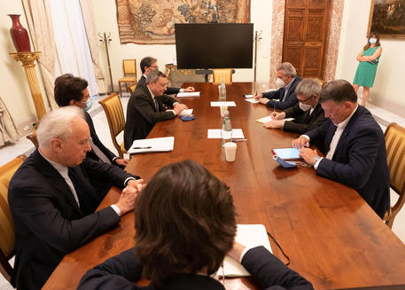 Il presidente del Consiglio Mario Draghi incontra i segretari generali  ANSA/FILIPPO ATTILI UFFICIO STAMPA PALAZZO CHIGI © ANSA