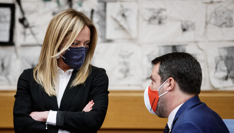 Giorgia Meloni e Matteo Salvini (ANSA)