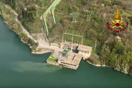 Esplosione in centrale idroelettrica nel lago di Suviana - Frame da video