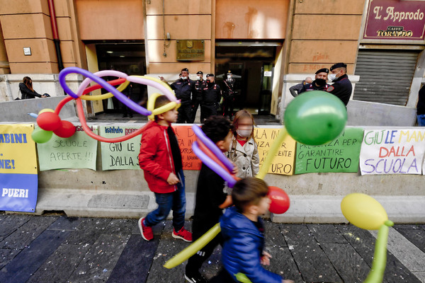 ITALY CORONAVIRUS PROTEST NAPLES