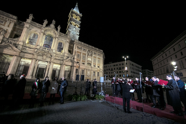 Roma:illuminazione artistica per Basilica S.Maria Maggiore