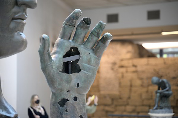 Hand of Constantine colossus put back together