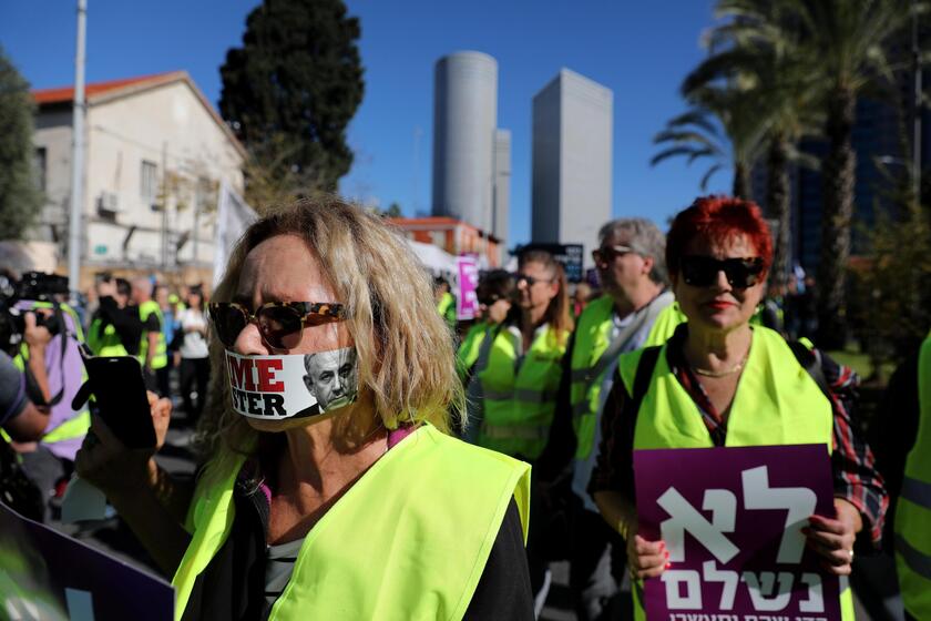 Yellow vest protests in Israel © ANSA/EPA