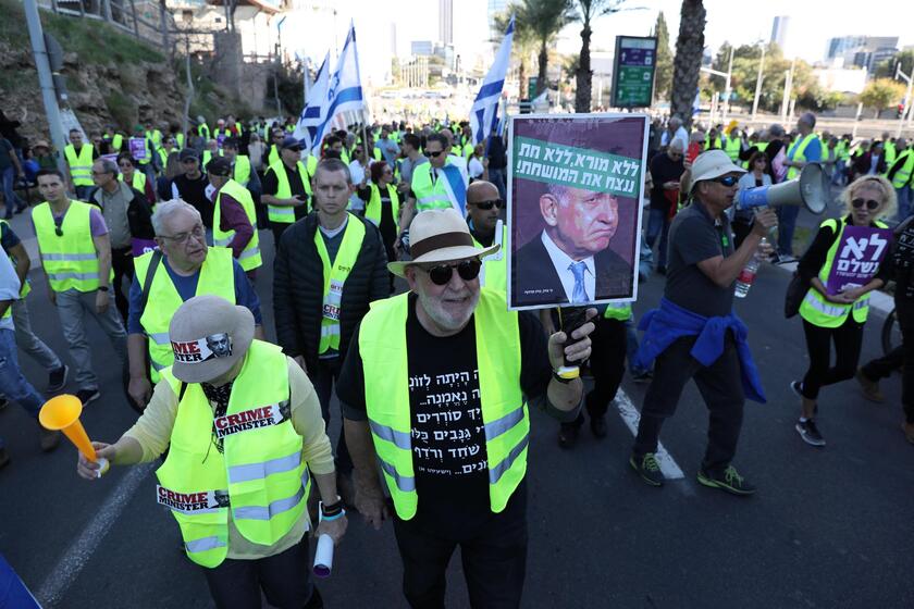 Yellow vest protests in Israel © ANSA/EPA