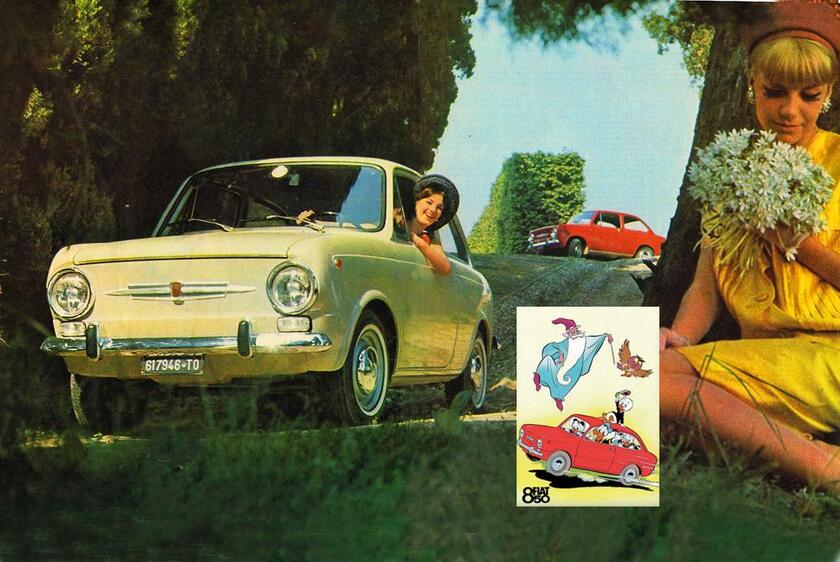 Fiat 850, al lancio nel 1964 diventa un fumetto di Topolino © ANSA/Fiat Pubblicità
