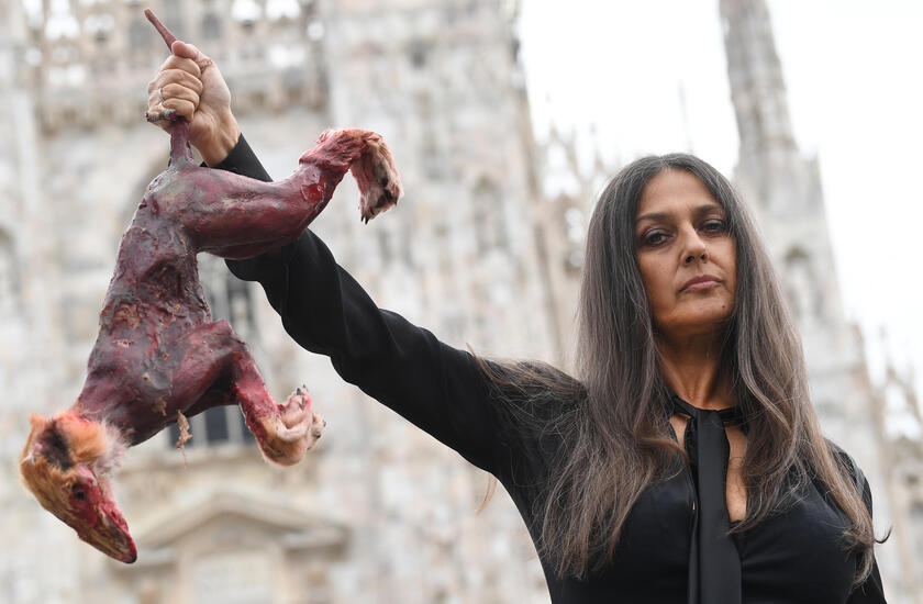 ITALY FASHION PETA PROTEST - ALL RIGHTS RESERVED