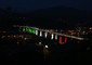 Genova, Ponte San Giorgio in tricolore pronto per l'inaugurazione © ANSA