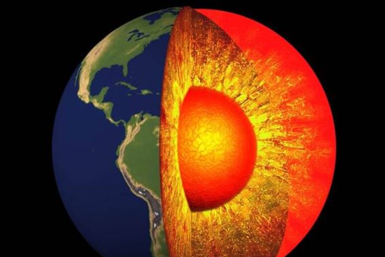 Rappresentazione grafica dell 'interno della Terra (fonte: NASA/JPL) - RIPRODUZIONE RISERVATA