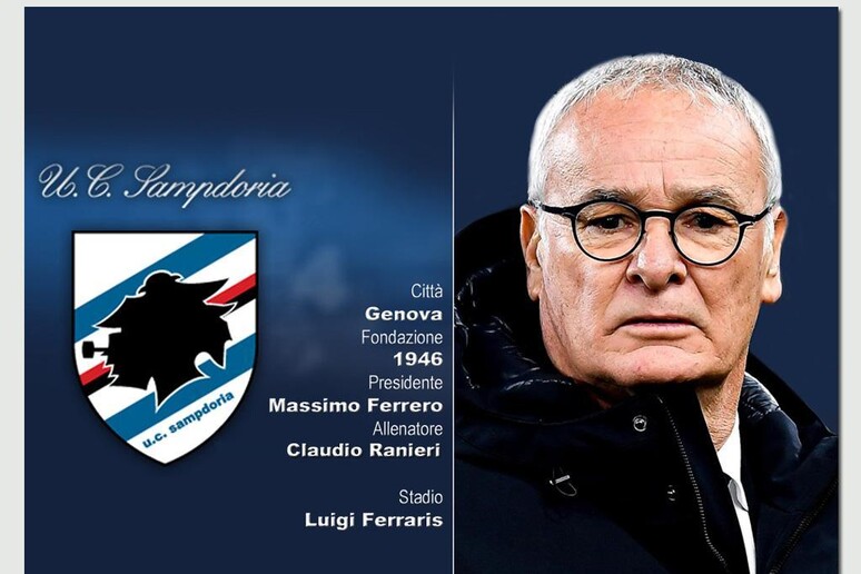 Serie A 2019-2020, la Sampdoria - RIPRODUZIONE RISERVATA
