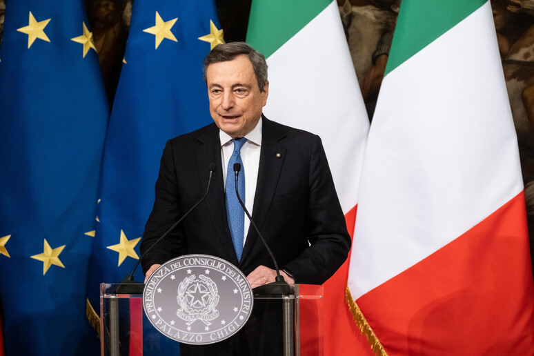 Il premier Draghi - RIPRODUZIONE RISERVATA