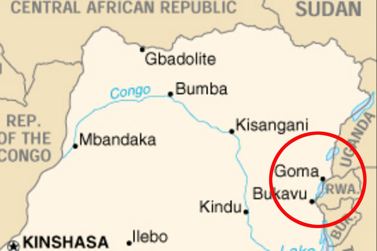 Congo, il luogo dell 'attacco - RIPRODUZIONE RISERVATA