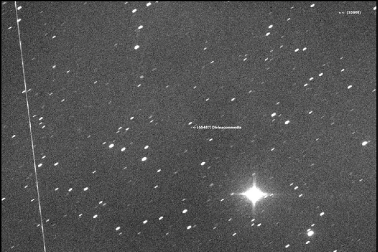 L 'asteroide Divinacommedia fotografato dall 'astrofisico Gianluca Masi (fonte: Gianluca Masi, Virtual Telescope Project 2.0) - RIPRODUZIONE RISERVATA