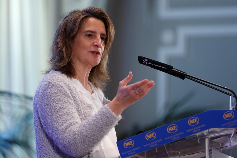 La ministra della Transizione ecologica spagnola Teresa Ribera © ANSA/EPA