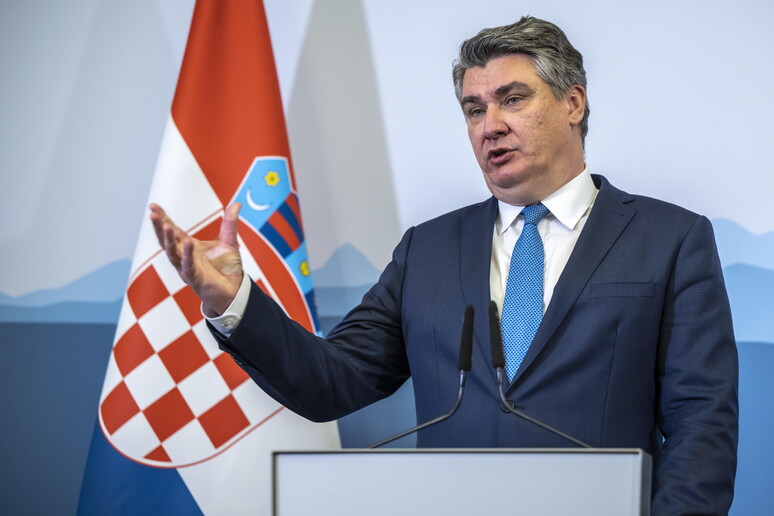 Il presidente croato Zoran Milanovic © ANSA/EPA