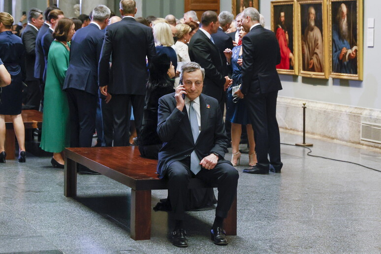 Draghi al museo Prado di Madrid © ANSA/EPA